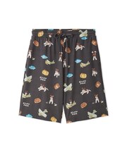 【ヒラノトシユキ】【HOMME】【接触冷感】PLANEDOG柄プリントハーフパンツ