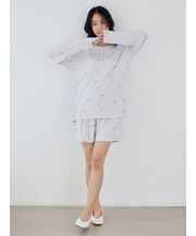 【接触冷感】【UVカット】お散歩ドッグ柄ショートパンツ