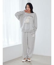 【UVカット】お散歩ドッグワンポイント裏毛プルオーバー