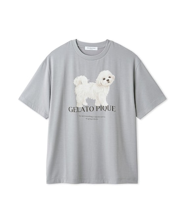 【HOMME】お散歩ドッグワンポイントTシャツ