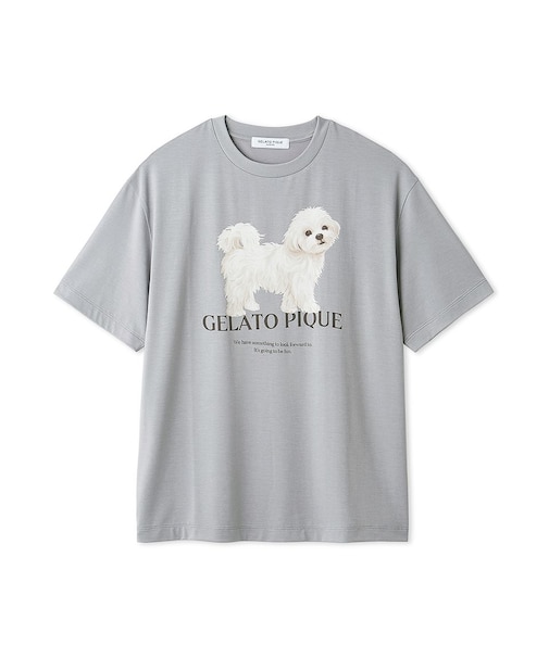 【HOMME】お散歩ドッグワンポイントTシャツ