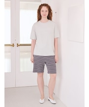 【UNISEX】リップルボーダーハーフパンツ