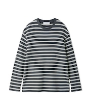 【HOMME】ワッフルボーダーロンT