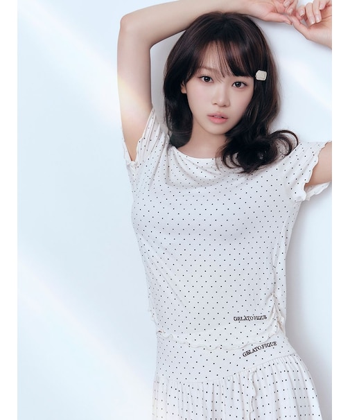【接触冷感】レーヨンギャザーTシャツ
