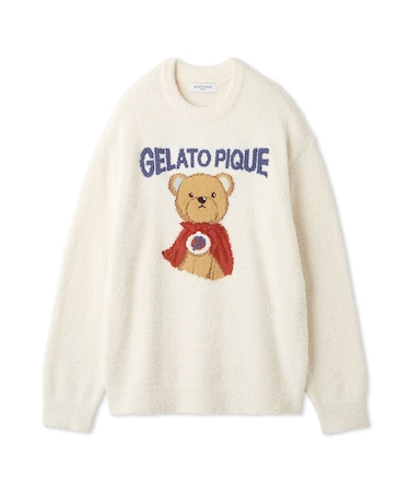 【HOMME】ベビモコヒーローベアジャガードプルオーバー