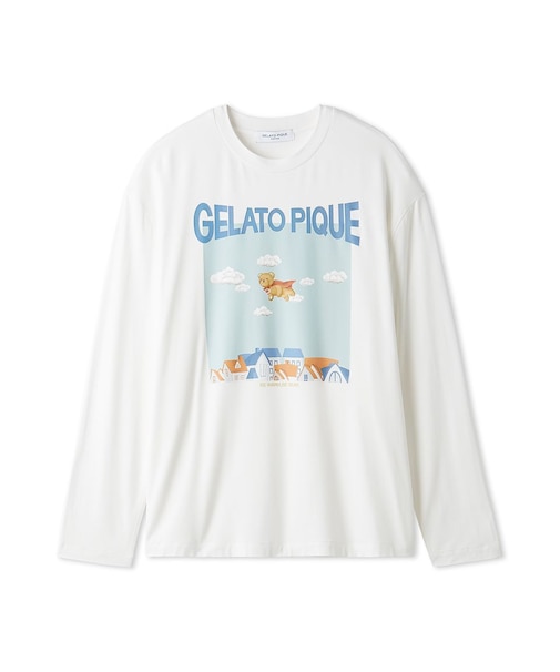 【HOMME】【抗菌防臭】レーヨンヒーローベアプリントロンT