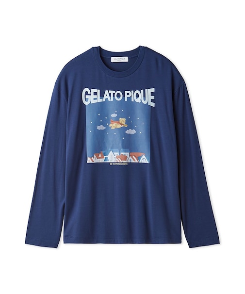 【HOMME】【抗菌防臭】レーヨンヒーローベアプリントロンT