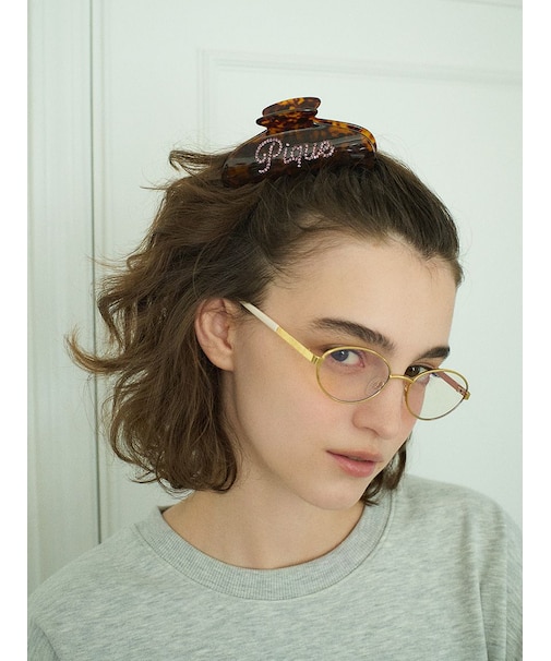 ストーンロゴヘアクリップ