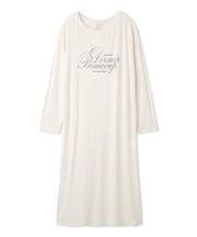 【接触冷感】【UVカット】フレンチレーヨンロゴワンピース