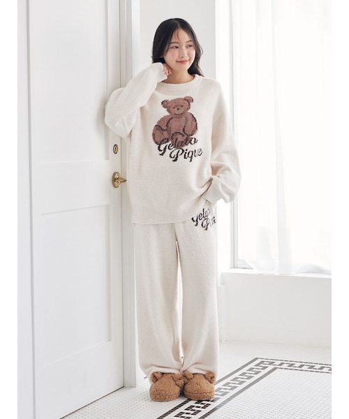 ONLINE限定】ベビモコベアジャガードプルオーバー&ロングパンツセット