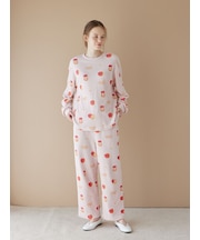 リンゴ柄ロングパンツ