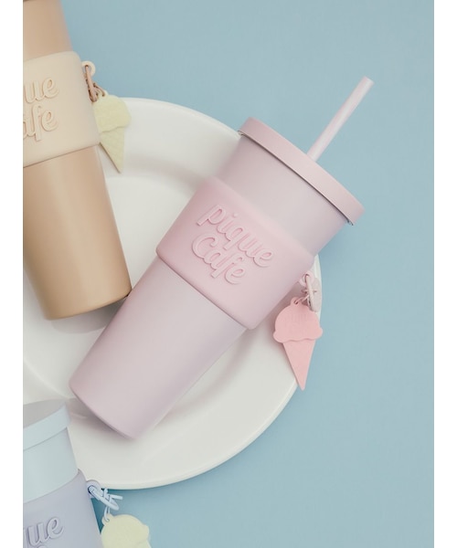 gelato pique*ステンレスボトル cafe】ストロー付き ステンレスタンブラー｜ジェラートピケの通販