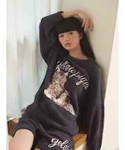 【ONLINE限定】ベビモコキャットジャガードプルオーバー&ショートパンツセット