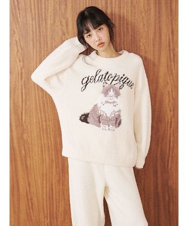 【ONLINE限定】ベビモコキャットジャガードプルオーバー&ロングパンツセット