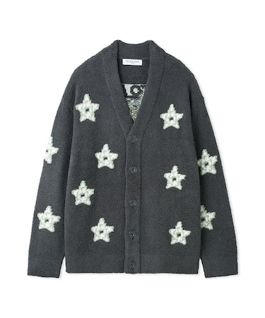 【HOMME】ベビモコスペースシップジャガードカーディガン