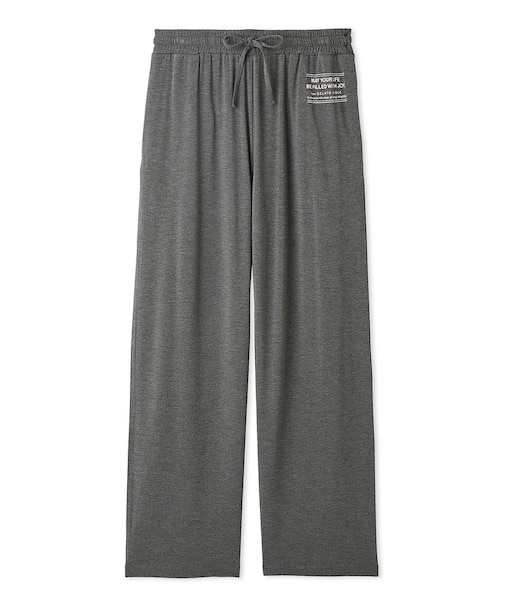 【HOMME】レーヨンロゴロングパンツ