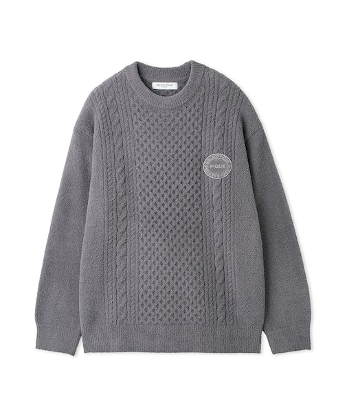 【HOMME】エアリーモコケーブルプルオーバー