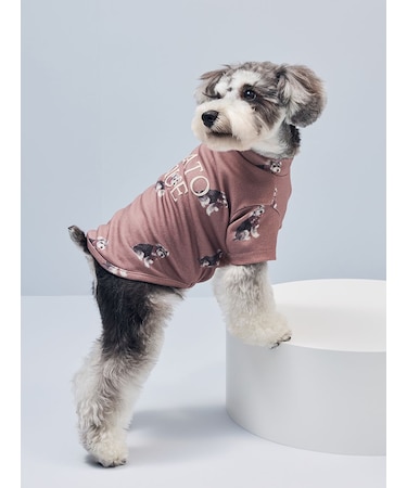 【CAT&DOG】シュナウザー柄カットソープルオーバー