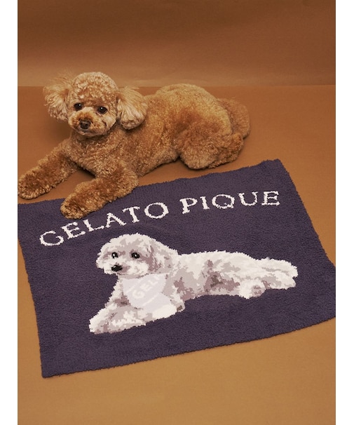 【CAT&DOG】ベビモコトイプードル柄ブランケット