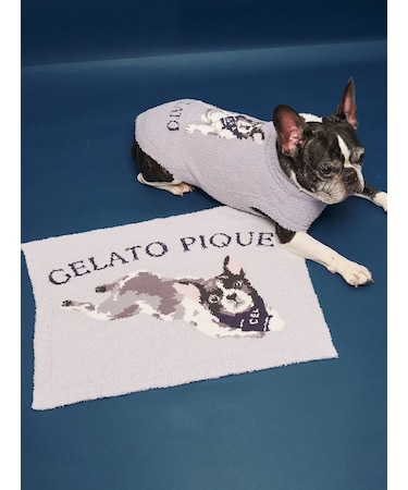 【CAT&DOG】ベビモコフレンチブルドッグ柄ブランケット