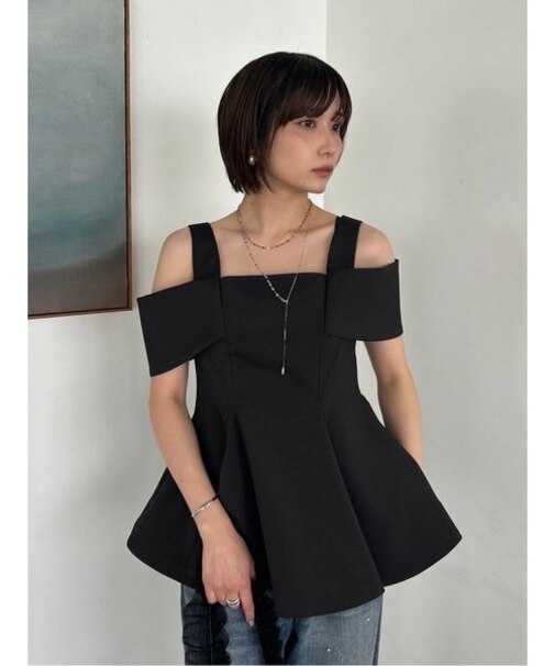 オフショルペプラムチュニック｜フレイアイディーの通販｜&mall 