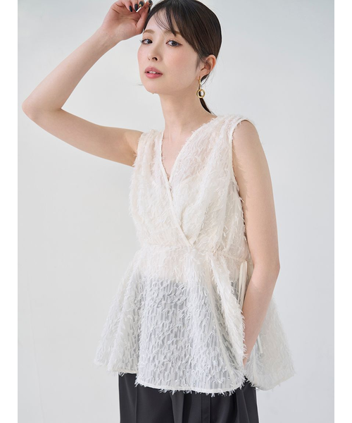FRAY I.D ペプラムフリンジトップス ペプラムフリンジトップス｜フレイアイディーの通販｜&mall