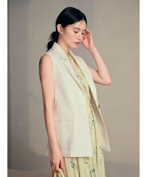 専用品　フレイアイディー　ボックスプリーツジレ／ウォッシャブル・防シワ・接触冷感 FRAY I.D｜ボックスプリーツジレ/ウォッシャブル・防シワ・接触
