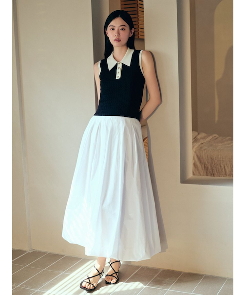 タックロングバルーンスカート