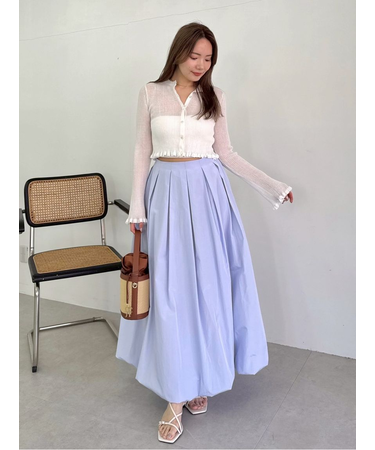 タックロングバルーンスカート