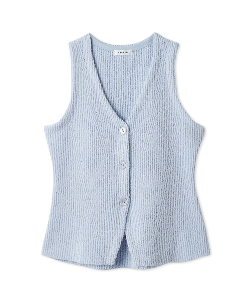 セミフレアニットジレカーディガン