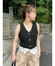 サマーツイードニットジレ