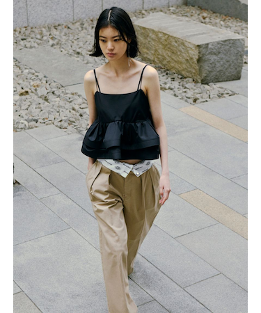 【FRAY I.D｜Dickies】ツータックワイドツイルパンツ