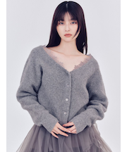 フォックスウールレーストリムカーディガン