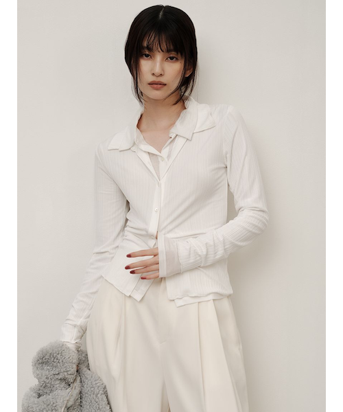 FRAYI.D レイヤードポロカットソー レイヤードポロカットソー｜フレイアイディーの通販｜&mall