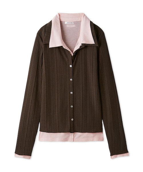 レイヤードポロカットソー レイヤードポロカットソー｜フレイアイディーの通販｜&mall（アンド