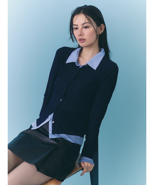 FRAY I.D（フレイ アイディー）レイヤードポロカットソー レイヤードポロカットソー(カットソー)｜トップス｜FRAY I.D