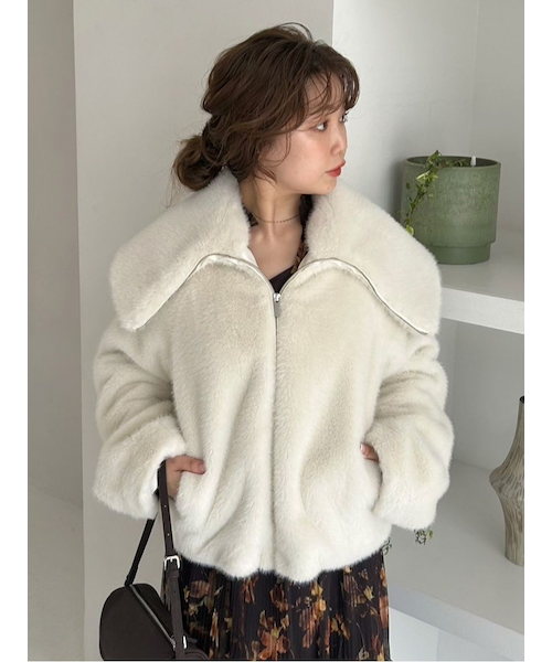 ECOPELビッグカラーショートジャケット｜フレイアイディーの通販