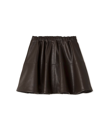 レザーライクサーキュラーミニスカート