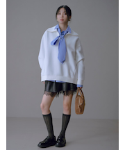レースヘムレザーライクショートパンツ