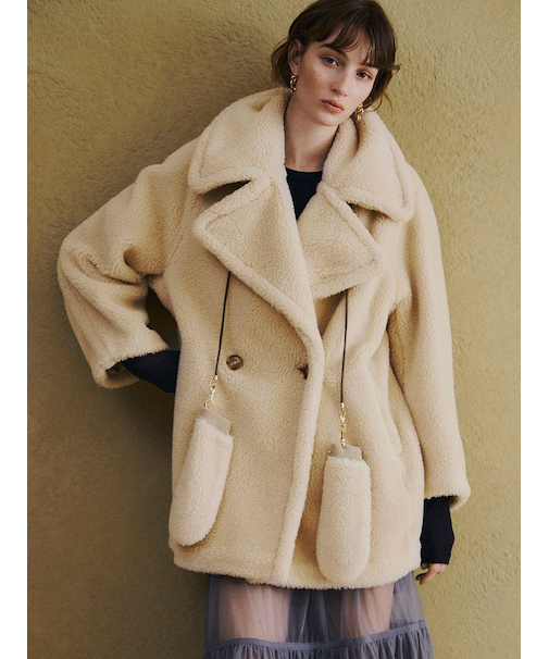 ECOPELボアミドルコート