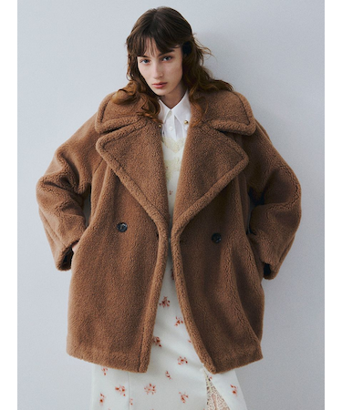 ECOPELボアミドルコート