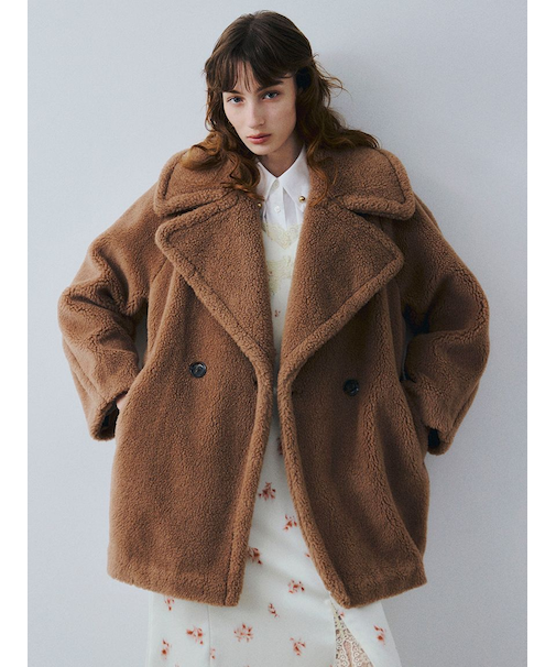 ECOPELボアミドルコート