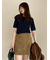 レザーライクアシメタックミニスカート