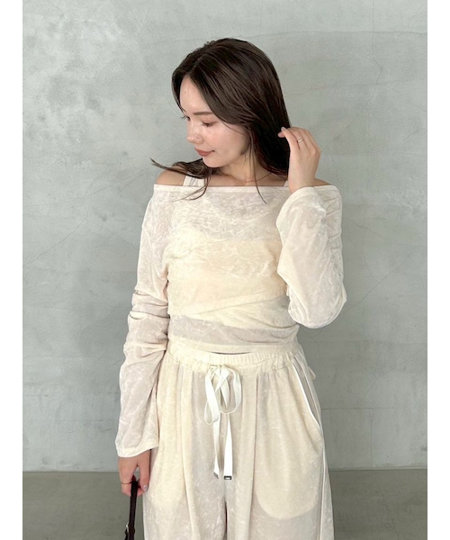 igi ベロアフーディー FRAY I.D｜クラッシュベロアレイヤードカットソー | Rakuten