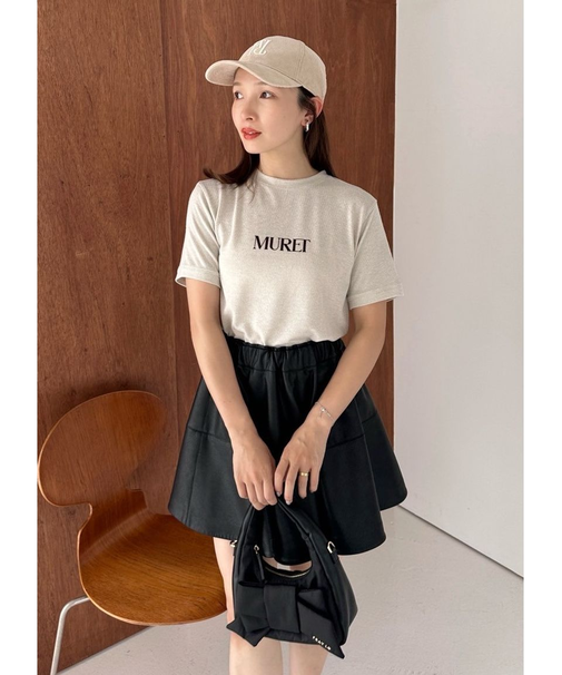 ラメフライスプリントTシャツ