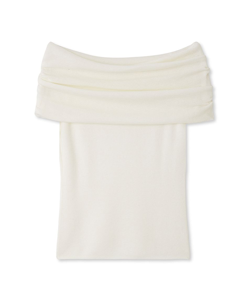 フレイアイディー　オフショルドレープノースリニット オフショルドレープノースリニット｜フレイアイディーの通販｜&mall