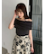 オフショルドレープノースリニット