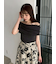 オフショルドレープノースリニット