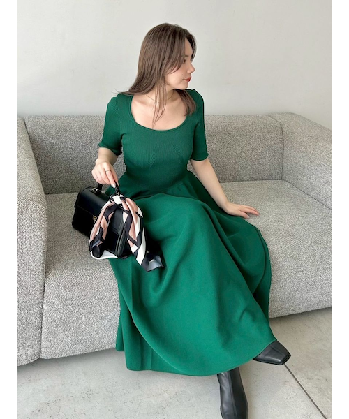 mukasa ホールガーメントワンピース セール】ホールガーメント ニット ロング ワンピース HUIT