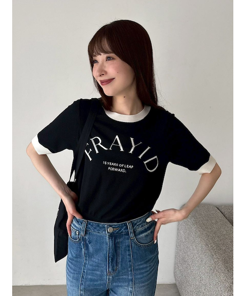 15thインターシャロゴニットプルオーバー